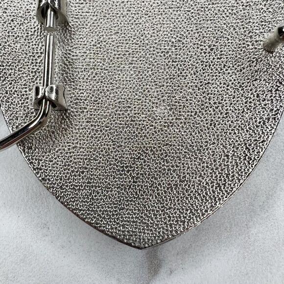 Rhinestone Cross Shield Black Silver Belt Buckle Western Gothic Statement ✨ - Picture 6 of 12